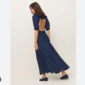 Reformation Evra Dress Blue - Size 2